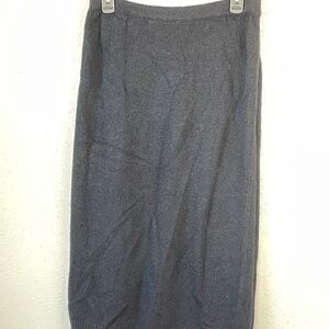 Vintage Raoul Womens Silk/Angora Black Midi Skirt Size M